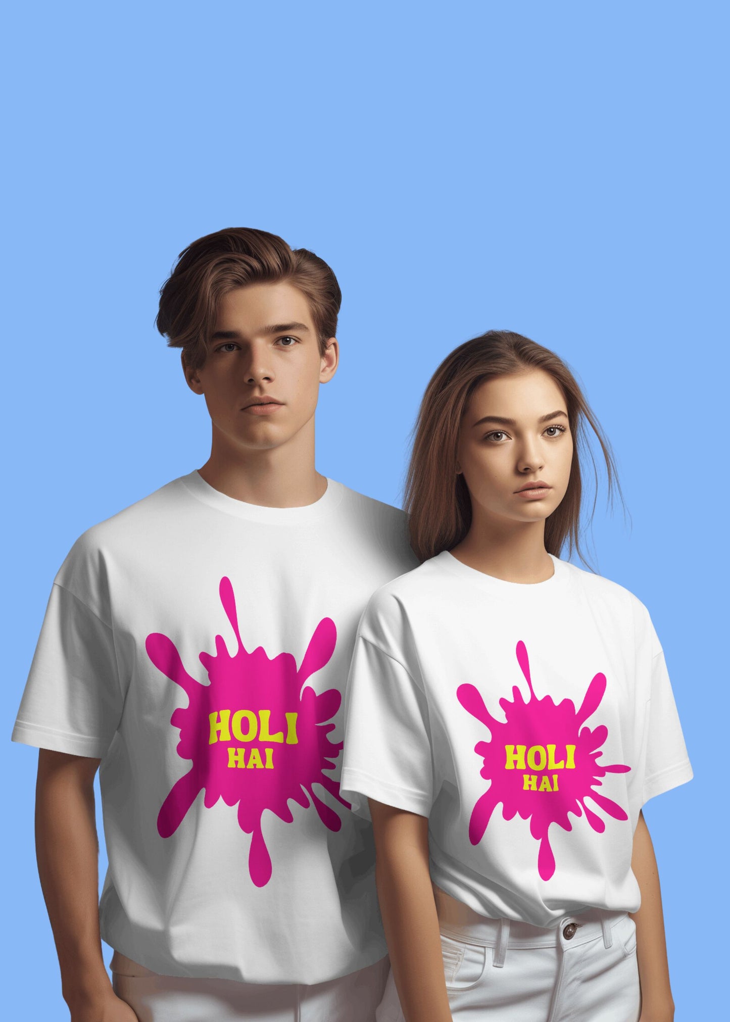 Holi T-Shirt (D-0001) | 100% Cotton | For Kids aged 5 to 10 years old