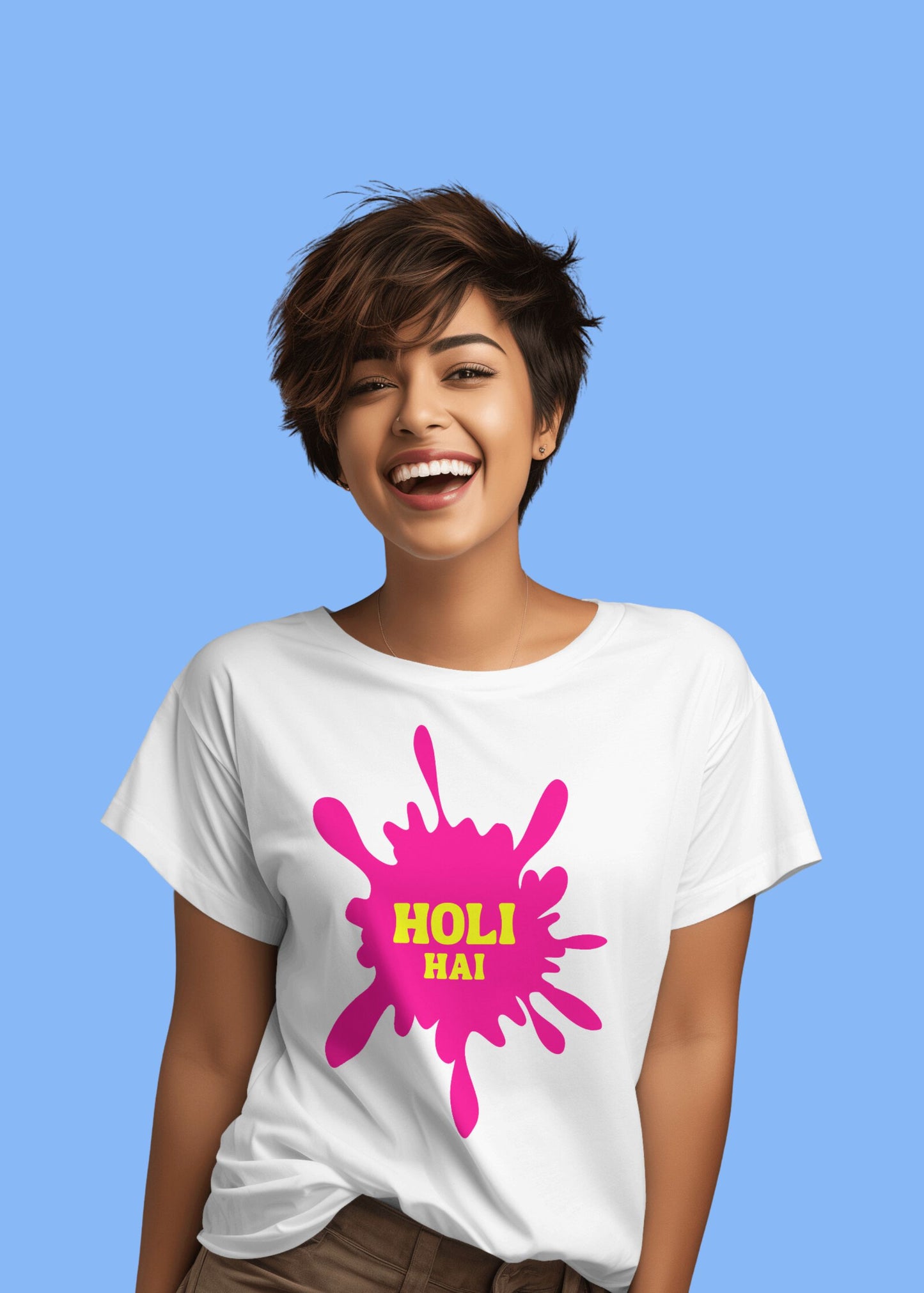 Holi T-Shirt (D-0001) | 100% Cotton | For Kids aged 5 to 10 years old