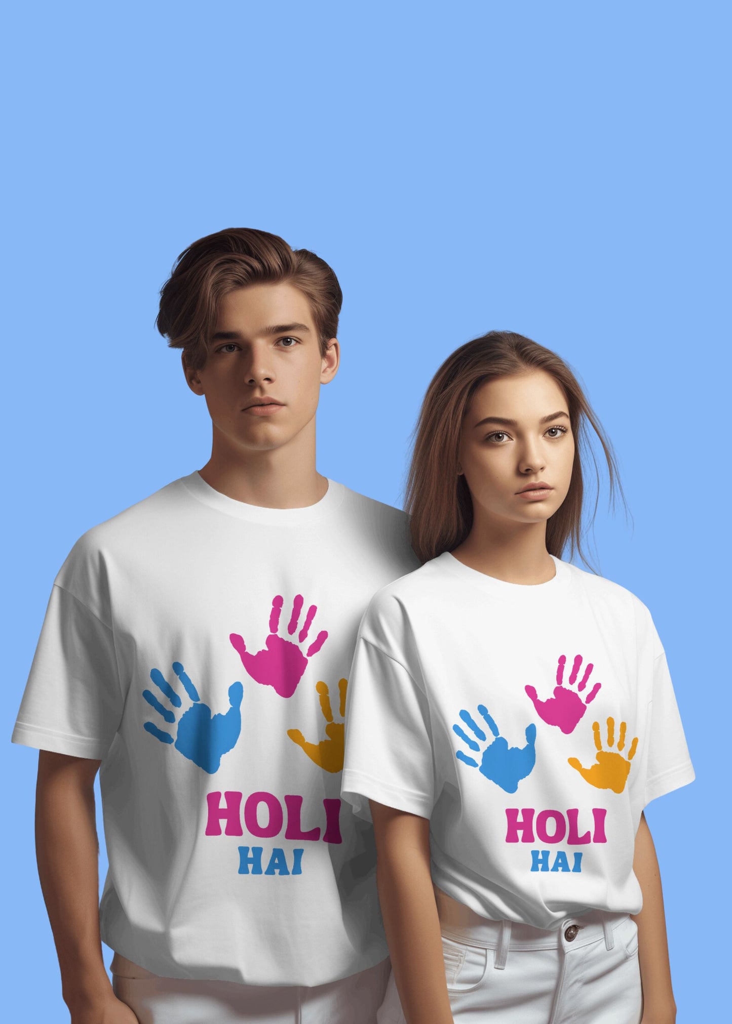 Holi T-Shirt (D-0002) | 100% Cotton | For Kids aged 5 to 10 years old