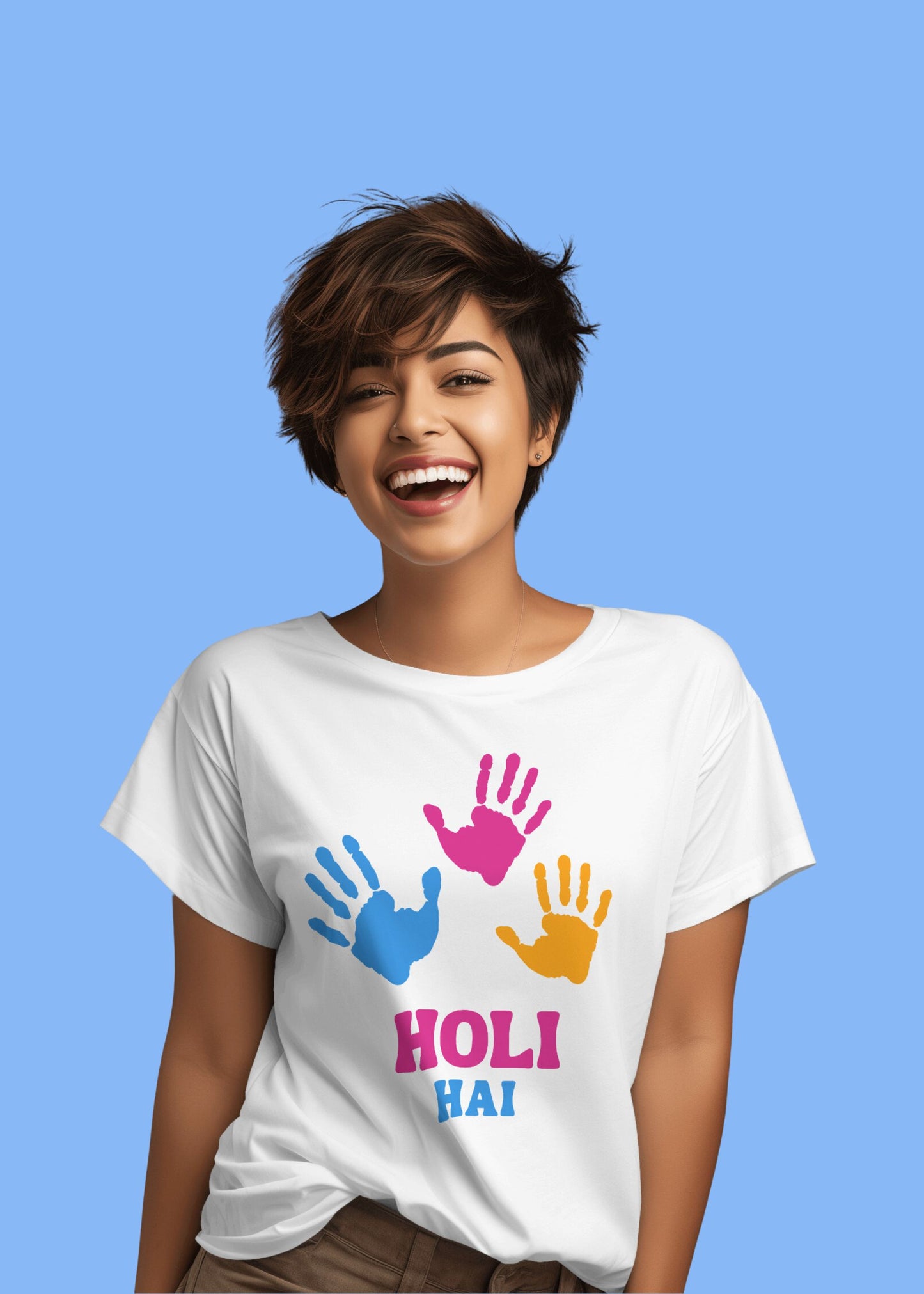 Holi T-Shirt (D-0002) | 100% Cotton | For Kids aged 5 to 10 years old